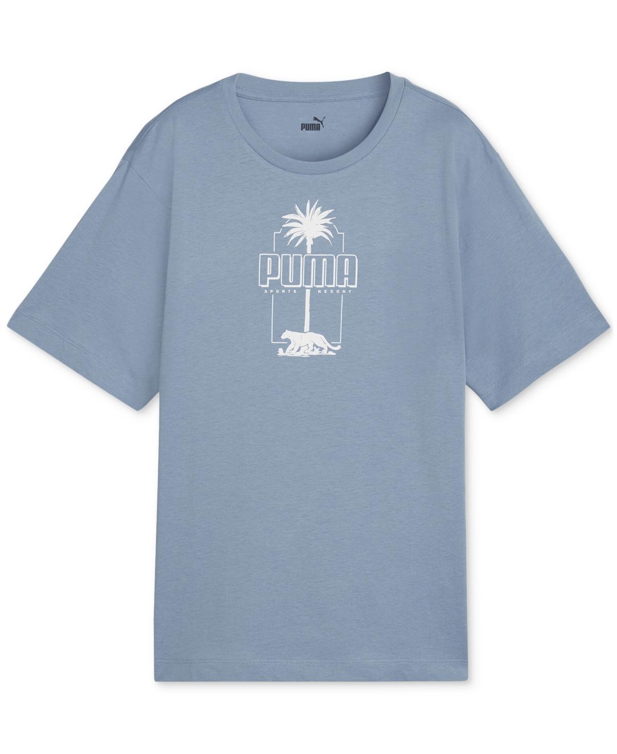 Puma Womens Essentials Palm Resort Graphic T-Shirt Product Image
