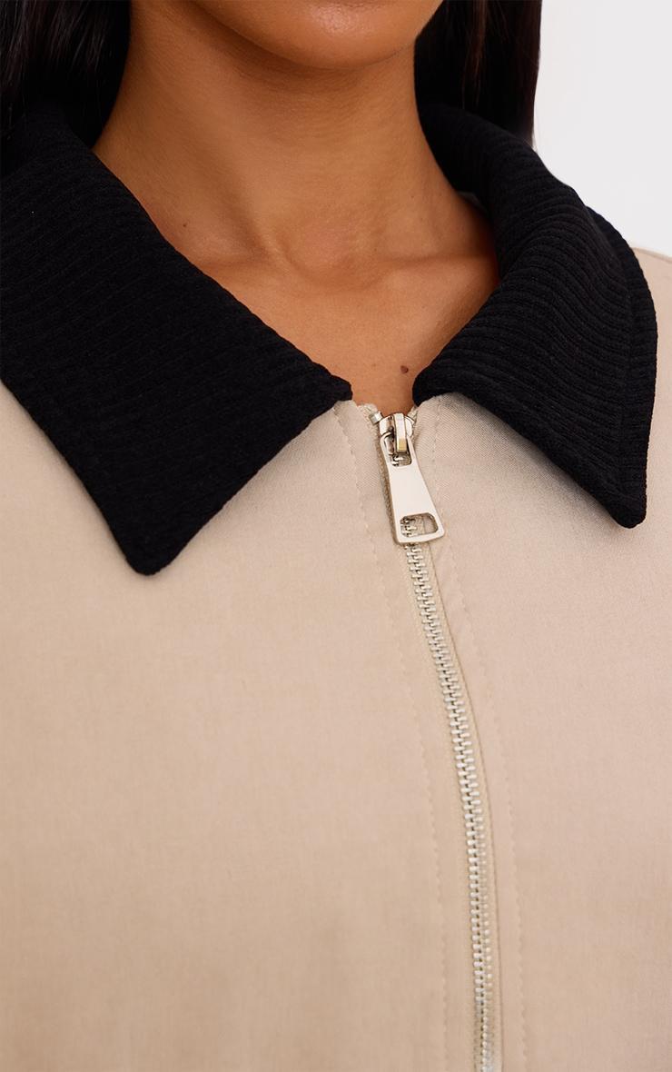 Petite Stone Contrast Collared Boxy Jacket Product Image