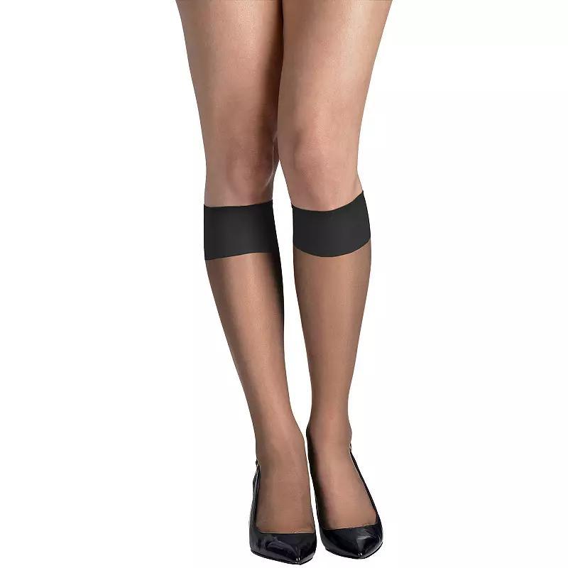 Hanes Silk Reflections Reinforced-Toe Knee Highs 2-Pack Product Image