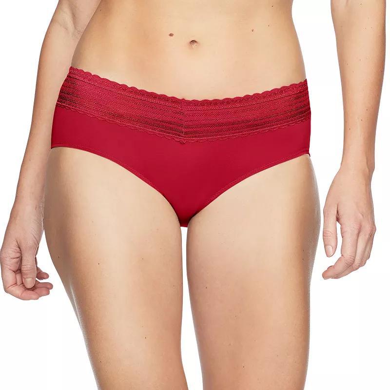 Warners No Pinching, No Problems® Dig-Free Comfort Waist with Lace Microfiber Hipster 5609J, Women's, Size: Small, Mink Swirl Product Image