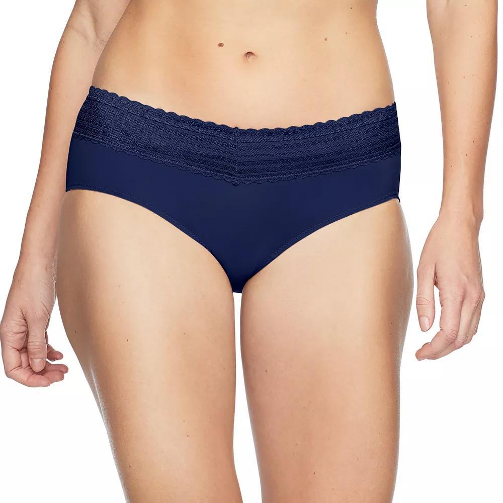 Warners No Pinching, No Problems® Dig-Free Comfort Waist with Lace Microfiber Hipster 5609J, Women's, Size: Small, Mink Swirl Product Image