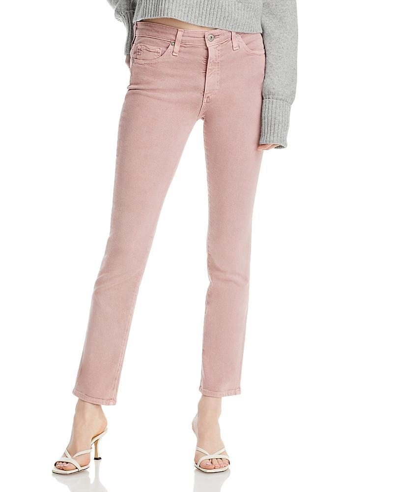 AG Jeans Mari High-Rise Slim Straight in Hi-White Rosy Blush (Hi-White Rosy Blush) Women's Jeans Product Image