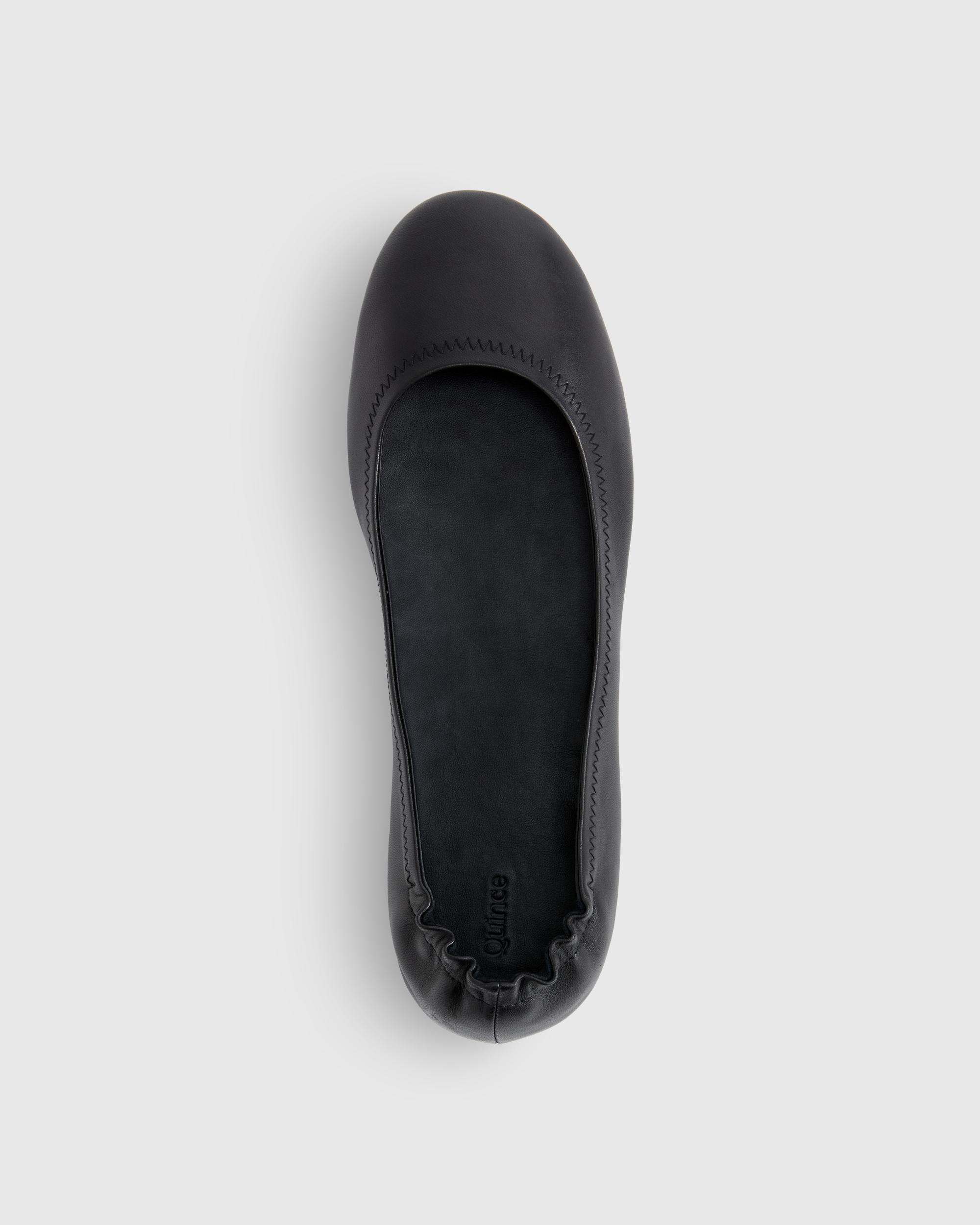 Quince | Women's Italian Leather On-The-Go Ballet Flat Product Image