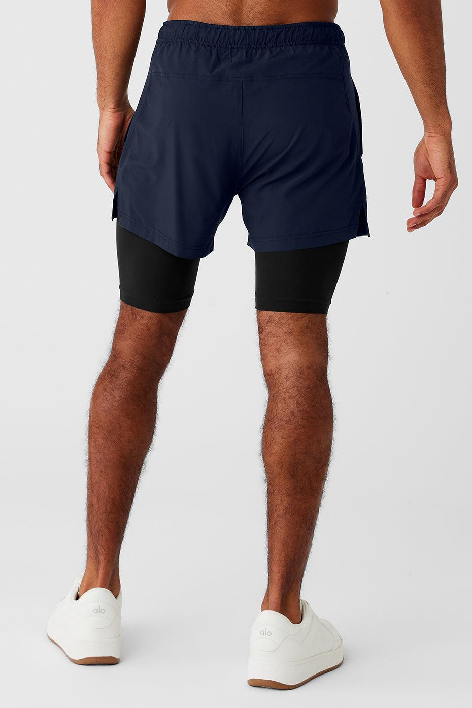 Alo Yoga | 5 Revival 2-in-1 Short Blue, Size: 2XL Product Image