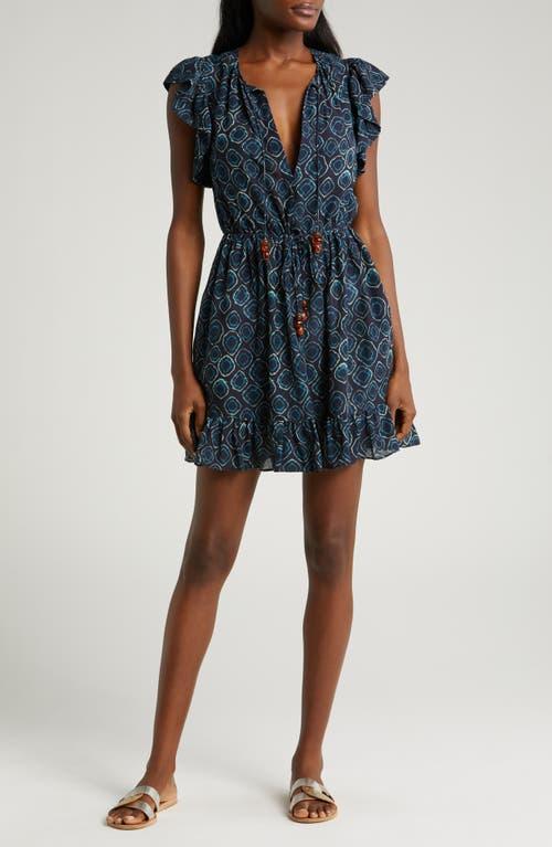 Womens Kalina Geometric Drawstring Cover-Up Minidress Product Image