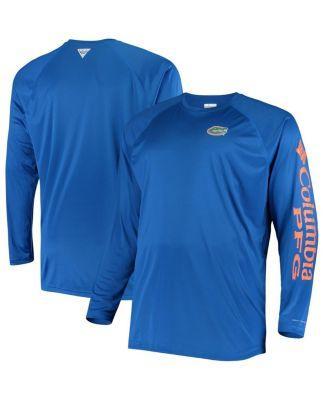 Men's Columbia Royal Florida Gators Big & Tall Terminal Tackle Long Sleeve Omni-Shade T-Shirt, Size: 4XB, Blue Product Image
