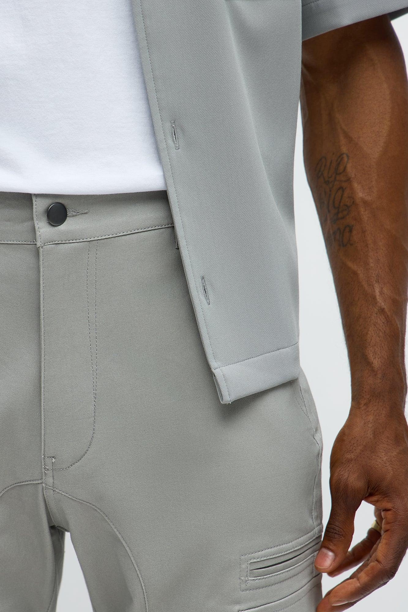 Skinny Striker Cargo Pants - Grey Product Image