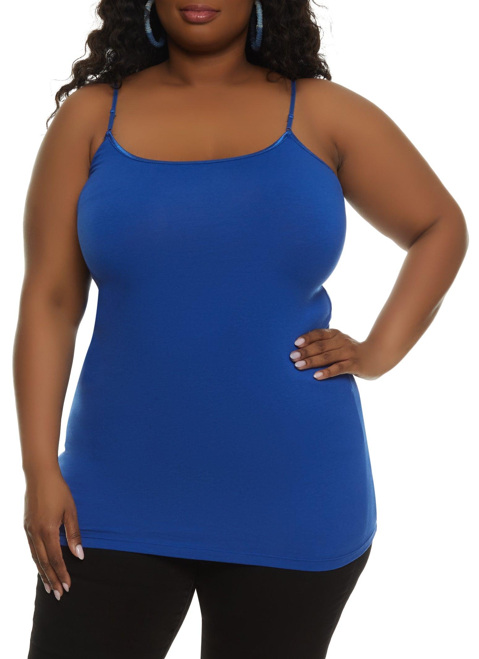 Plus Size Solid Scoop Neck Cami Female Product Image