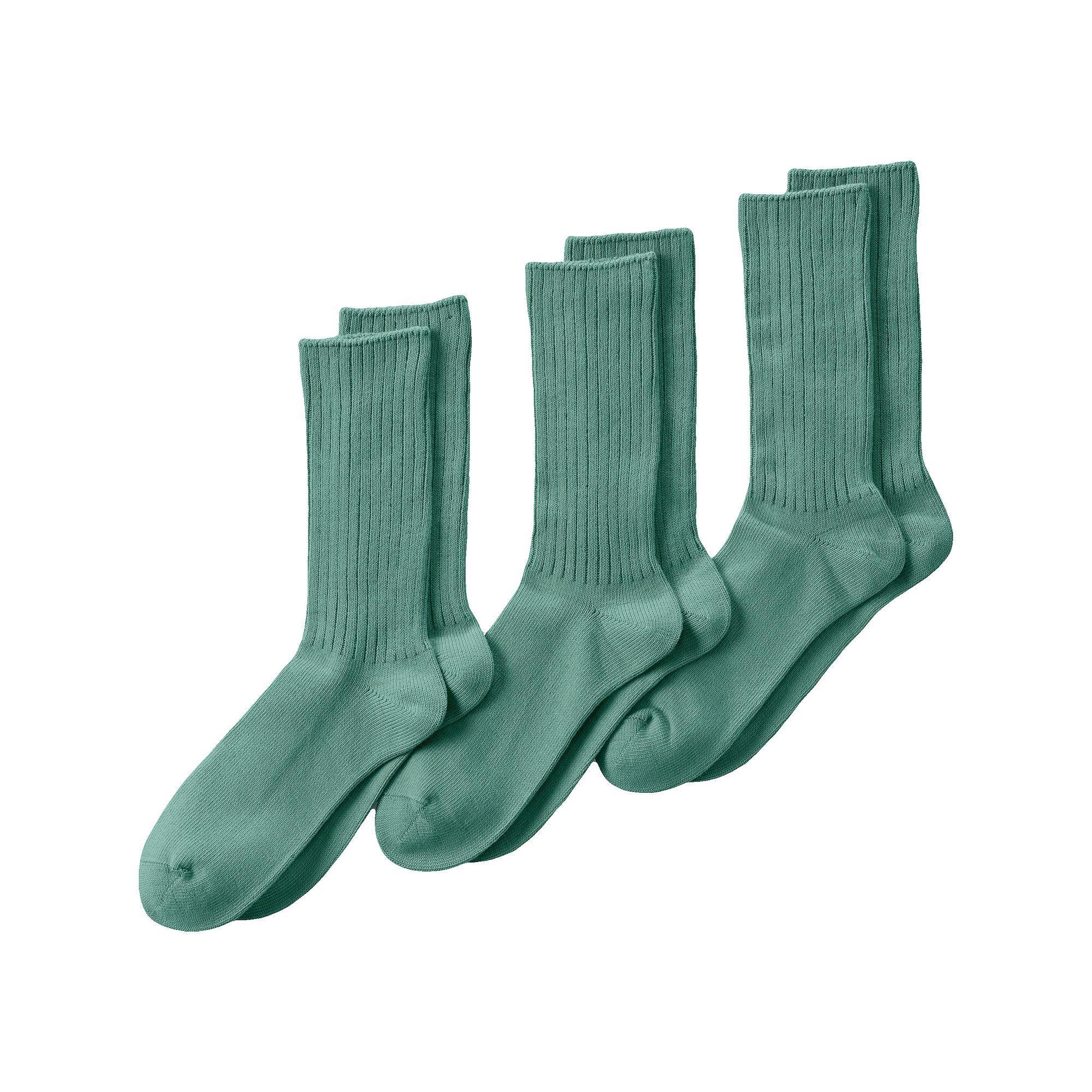 Men's Lands' End Crew Socks 3-Pack, Size: XS, White Product Image