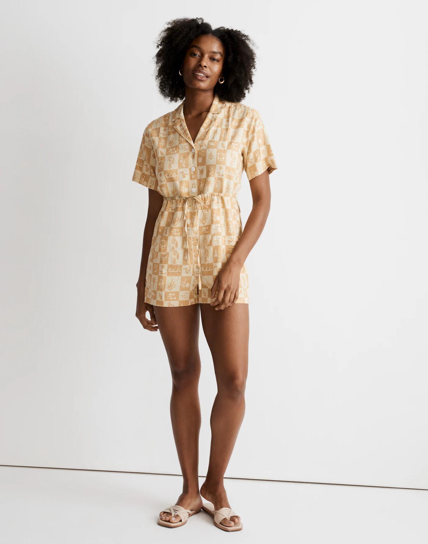 Button-Front Romper Product Image