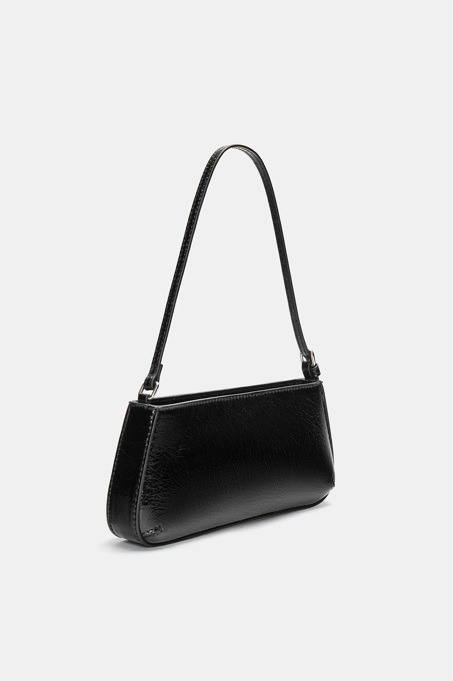 Faux patent finish shoulder bag Product Image