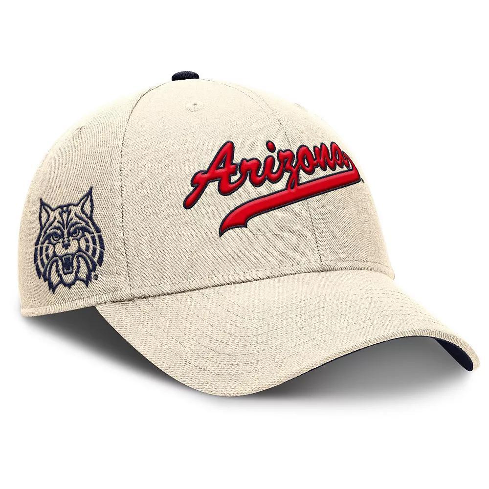 Men's Nike Natural Arizona Wildcats Primetime Rise Adjustable Hat, Beige Product Image