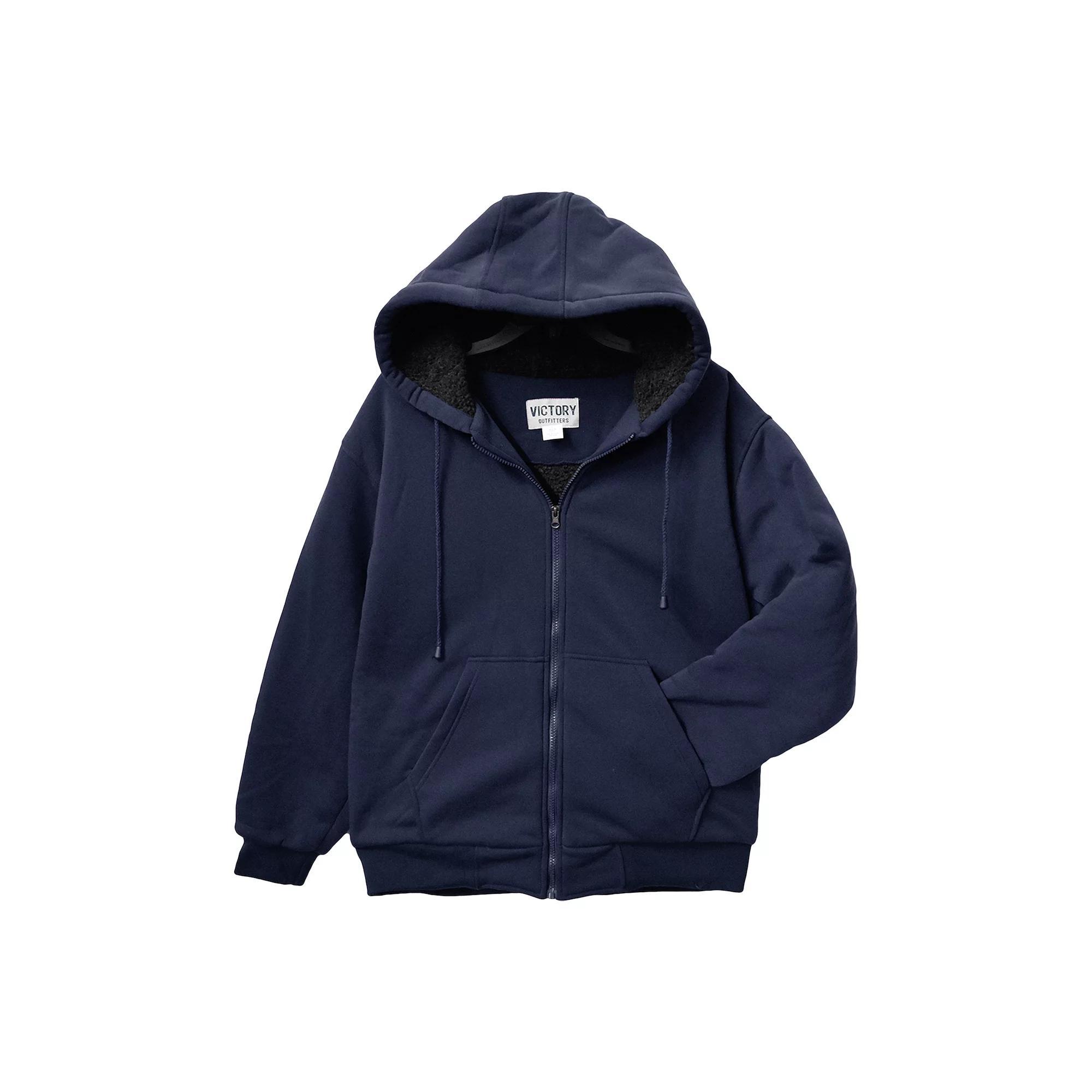 Men's Victory Outfitters Men's Heavy Burly Sherpa Hoodie, Size: XL, Black Product Image