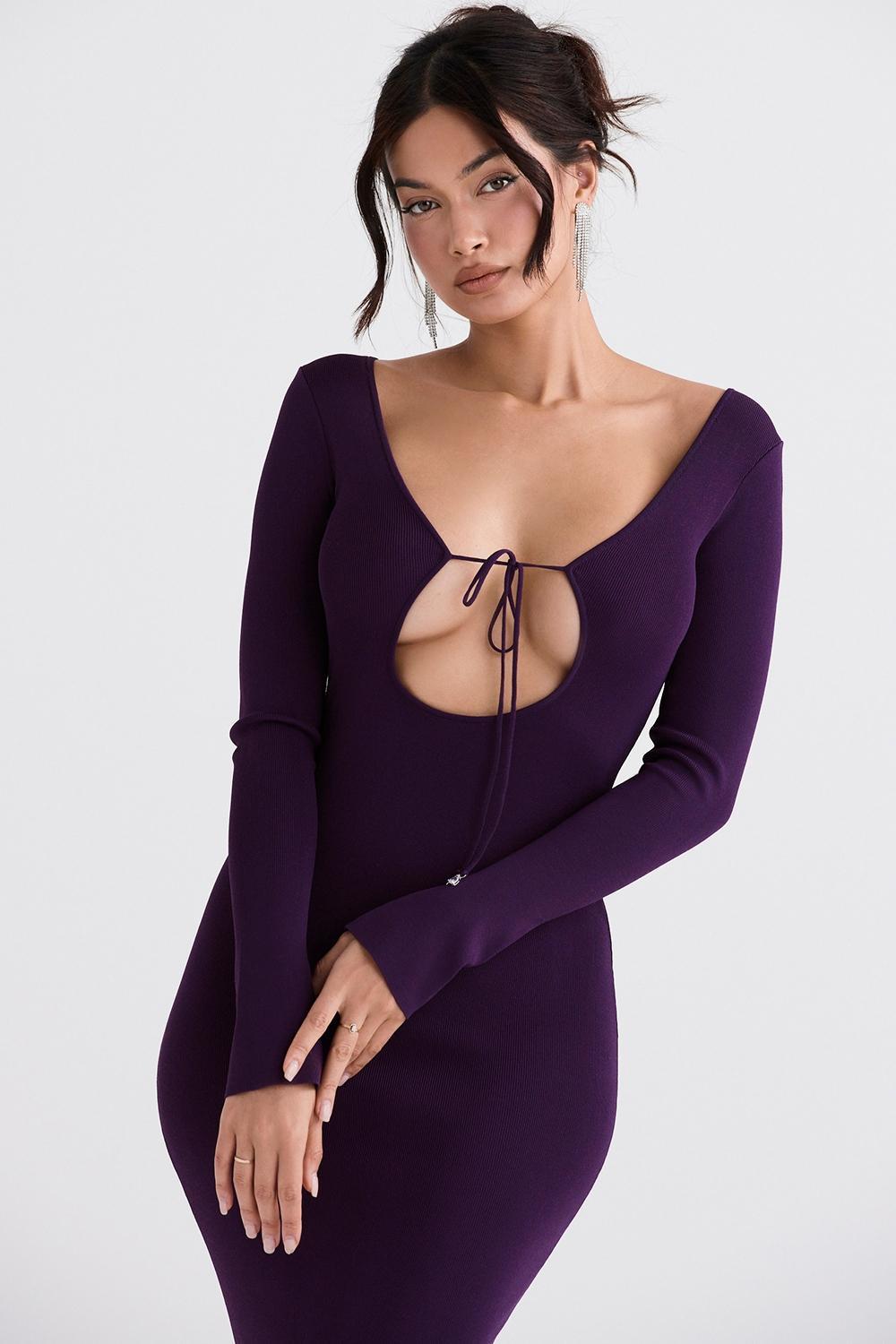 Teia Hot Pink Draped Corset Midi Dress Product Image
