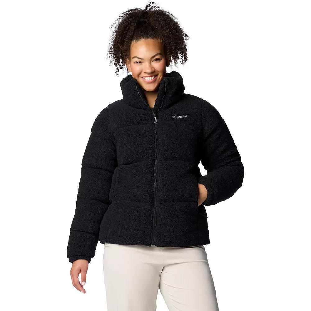Women's Columbia Puffect Sherpa Puffer Jacket, Size: XXL, Stone Green Product Image