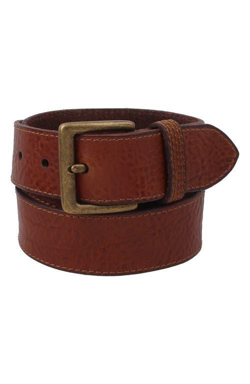 Mens Flat Panel Leather Belt Product Image
