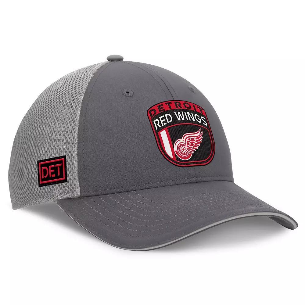 Men's Fanatics Gray Detroit Red Wings Authentic Pro Home Ice Trucker Adjustable Hat, Grey Product Image
