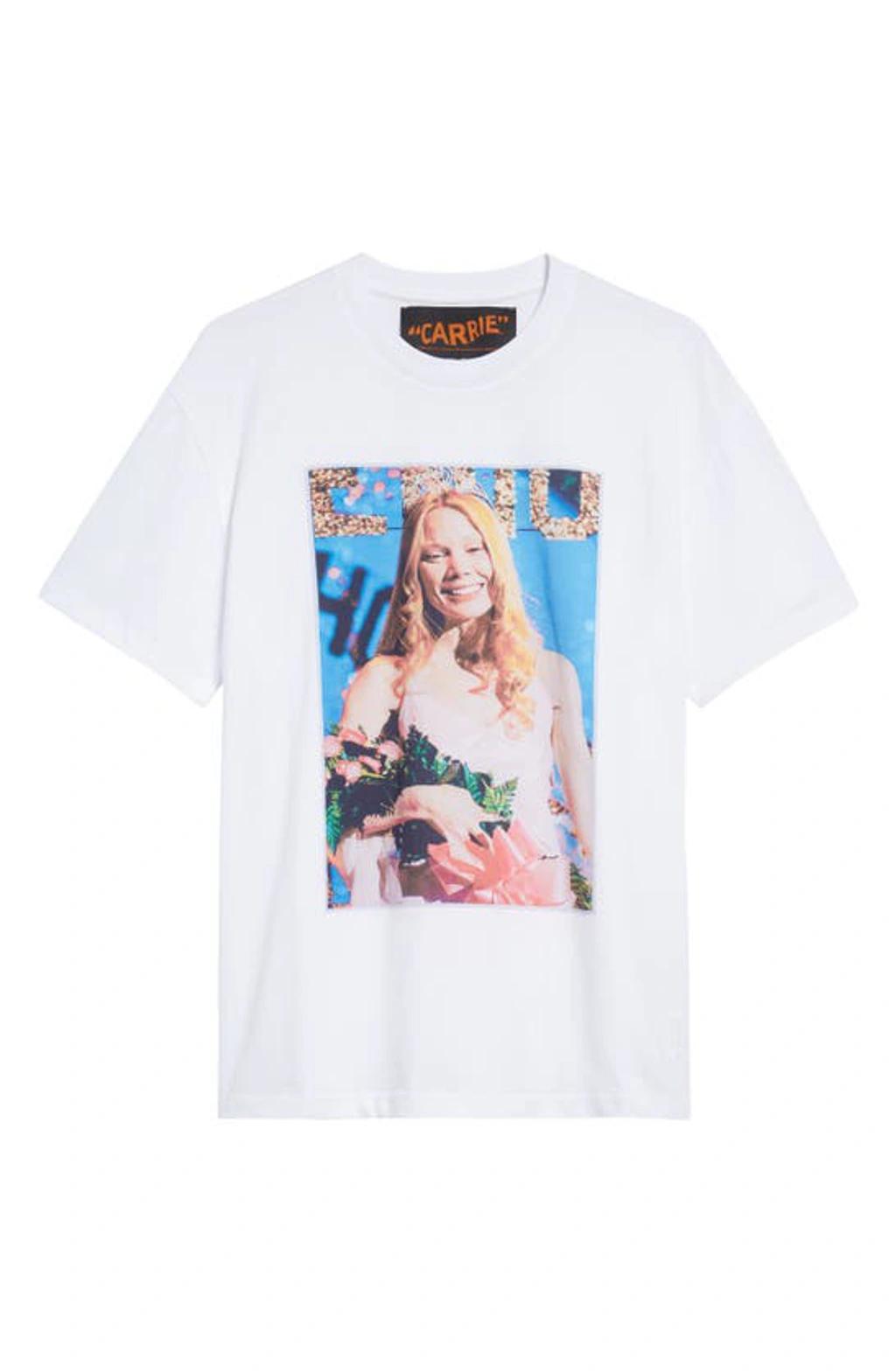 JW ANDERSON Carrie-print Short Sleeve T-shirt In Multicolor Product Image