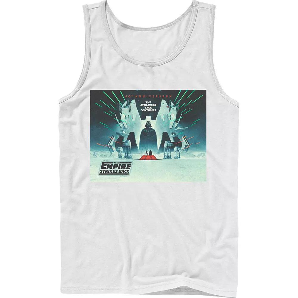 Men's Star Wars: The Empire Strikes Back 40th Anniversary Poster Tank Top, Size: Large, White Product Image