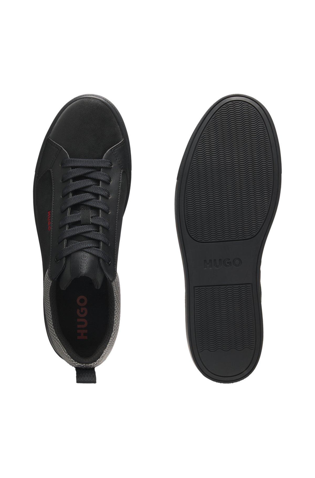 Faux-nubuck trainers with mesh collar Product Image
