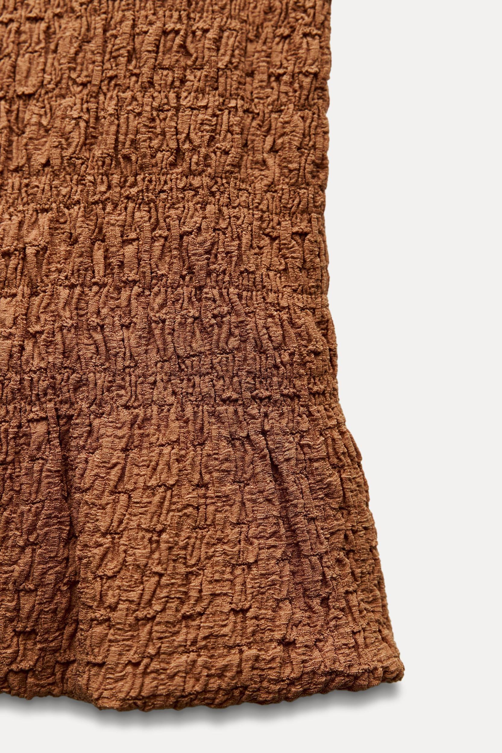 TEXTURED HALTER CROP TOP Product Image