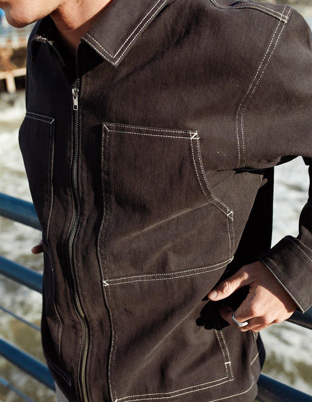 RSQ Mens Twill Workwear Jacket - BLACK Product Image