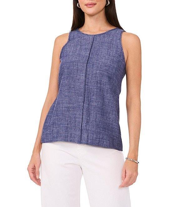 Vince Camuto Round Neck Sleeveless Tank Product Image
