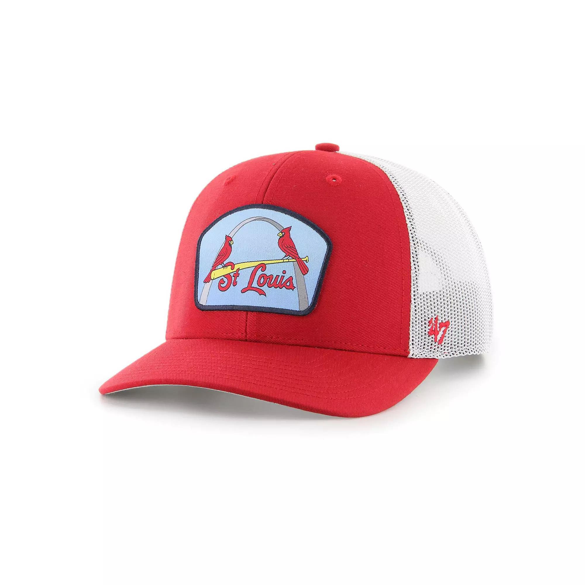 Mens 47 St. Louis Cardinals Retro Region Patch Trucker Adjustable Hat Product Image