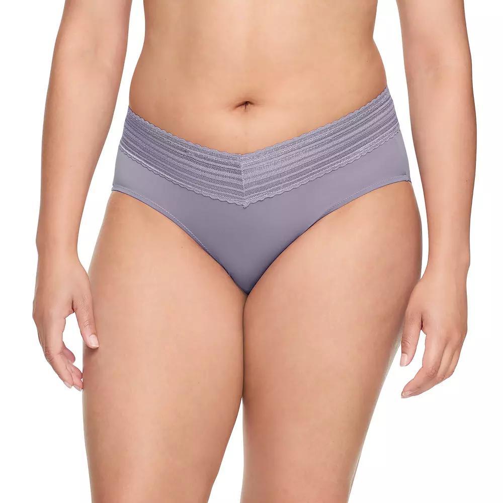 Warners No Pinching, No Problems® Dig-Free Comfort Waist with Lace Microfiber Hipster 5609J, Women's, Size: Large, Blush Petals Product Image