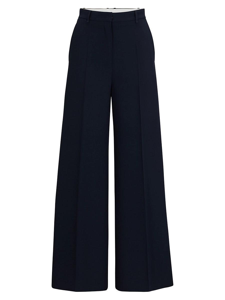 Womens High-Waisted Relaxed-Fit Trousers Product Image