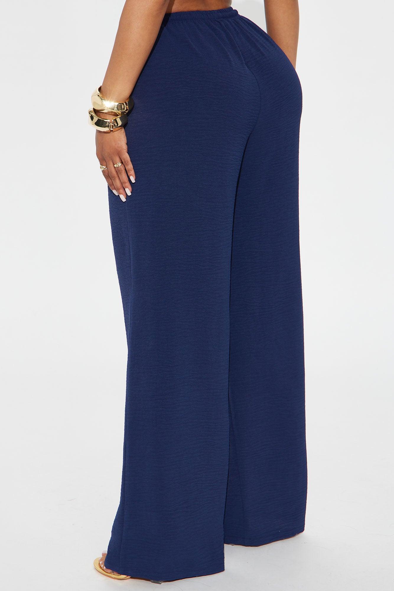 Livin' In Paradise Wide Leg Pant - Navy Product Image