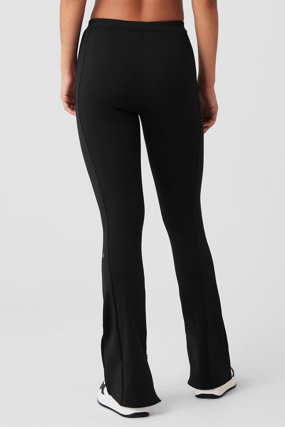 High-Waist 7/8 Zip It Flare Legging - Black Product Image