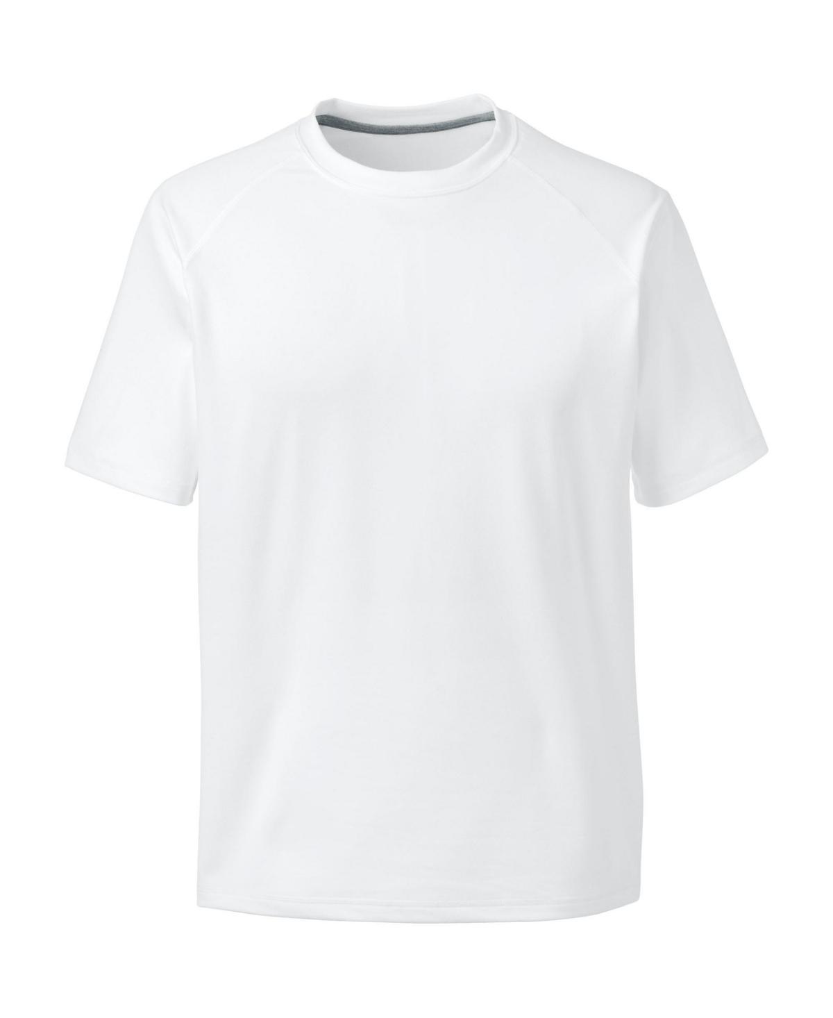 Men's Lands' End School Uniform Short Sleeve Active Tee, Size: Large, Gray Grey Product Image