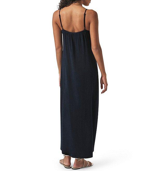 Splendid Capri Linen Blend Scoop Neck Sleeveless Maxi Dress Product Image