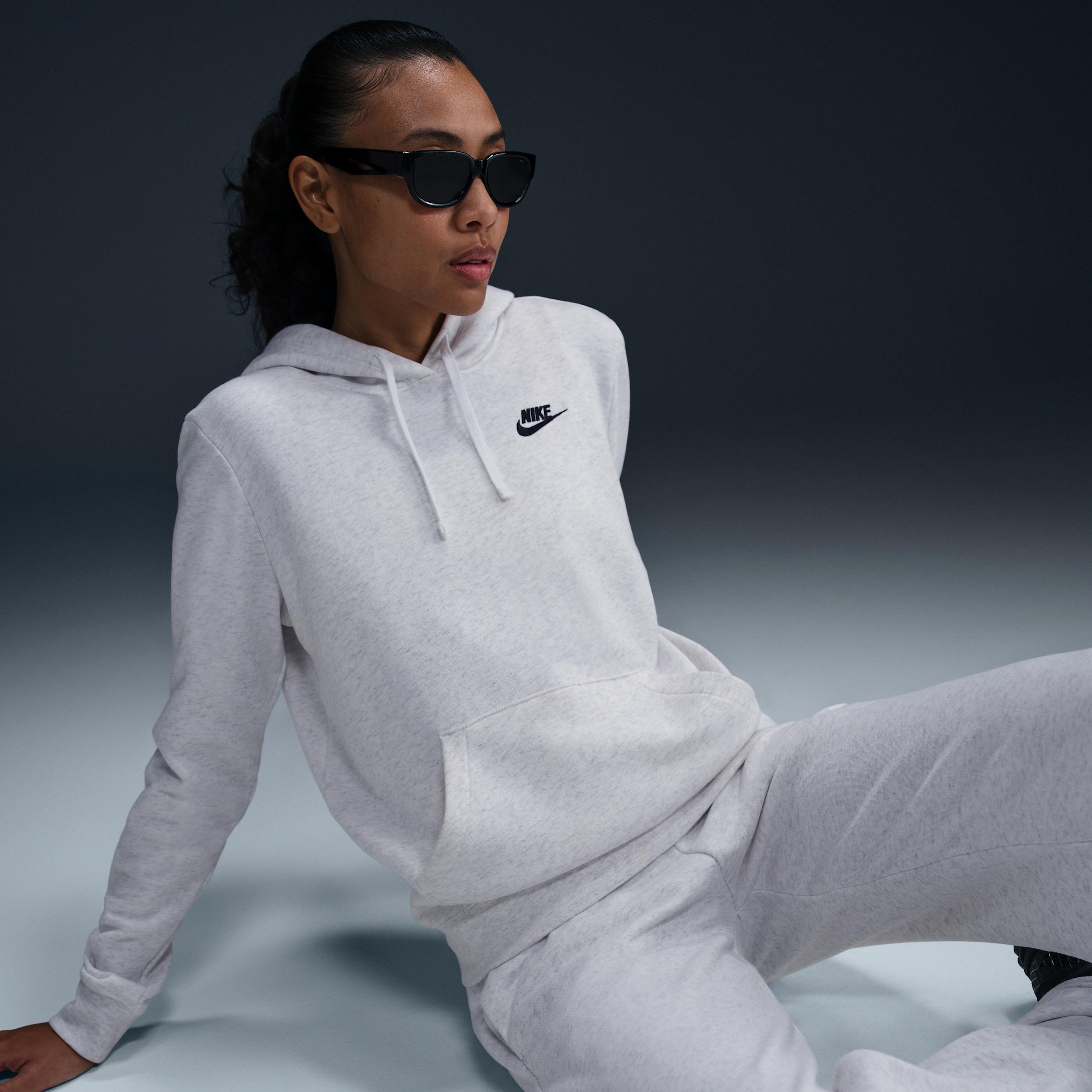 Women's Nike Sportswear Club Fleece Hoodie, Size: XS, Birch Grey Product Image