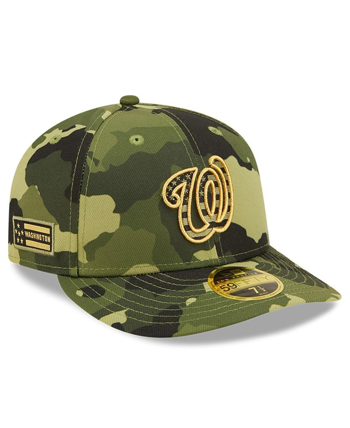 Men's New Era Camo Washington Nationals 2022 Armed Forces Day On-Field Low Profile 59FIFTY, Size: 7 1/8, Green Product Image