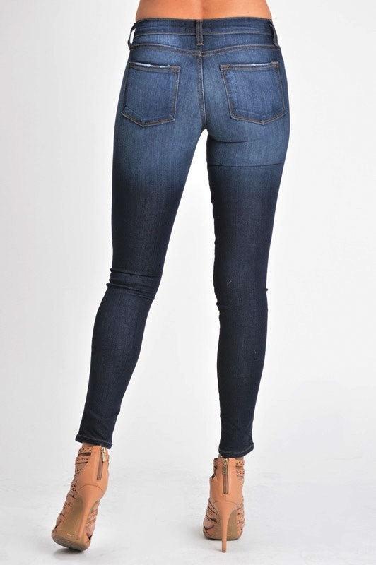 JB-8390   Dark Blue Stretch Skinny Jeans Product Image
