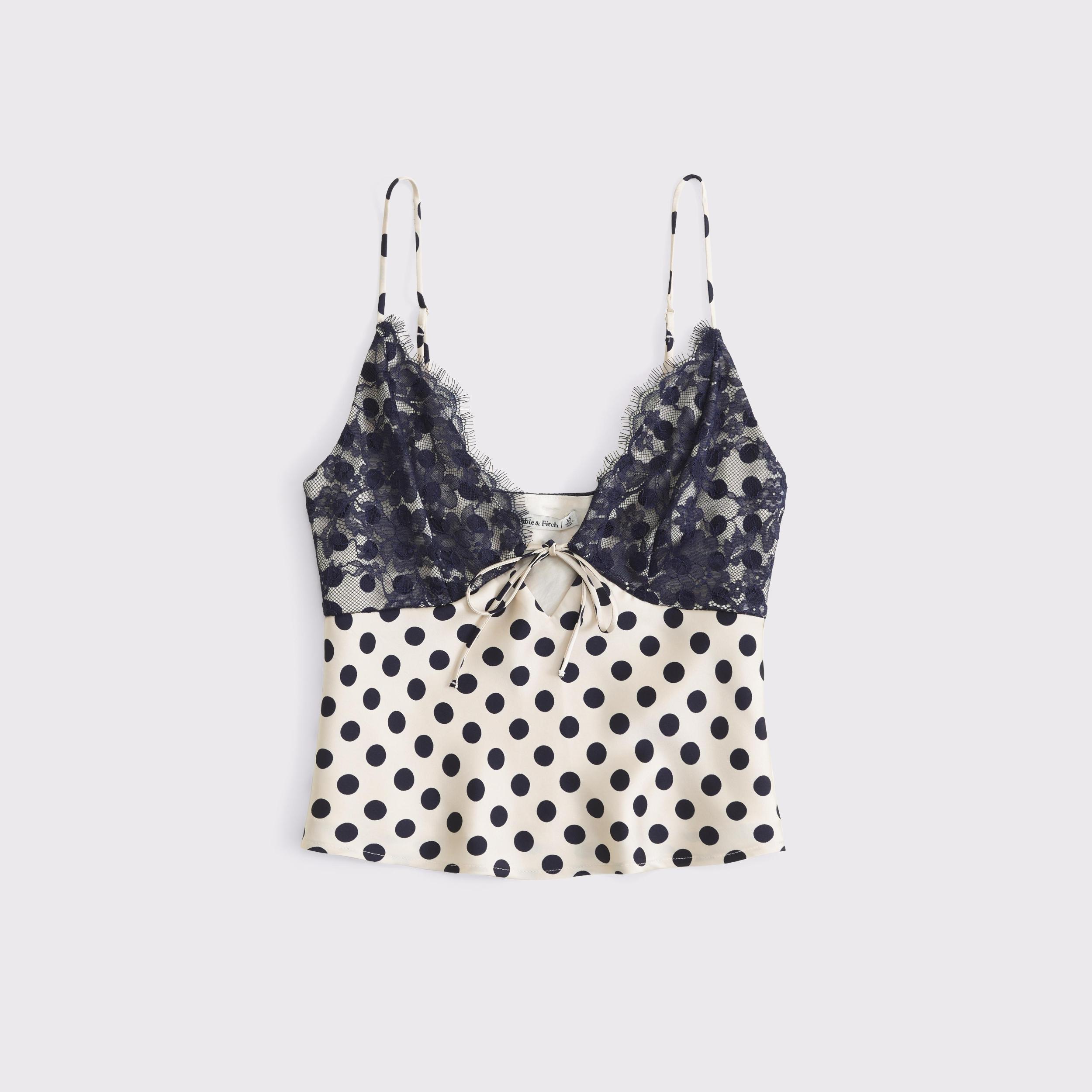 Lace and Satin V-Neck Cami Product Image