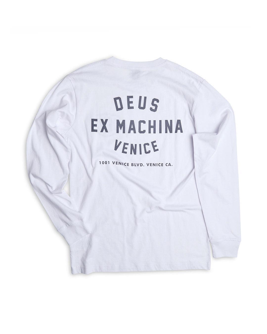 Venice Address Long Sleeve Tee - White Product Image