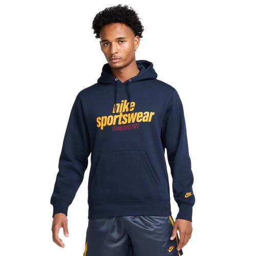 Nike Mens Nike Club BB Pullover Hoodie NSW GFX - Mens Obsidian/Obsidian Product Image