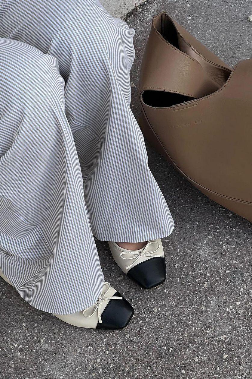 Contrast Toe Ballerinas Product Image