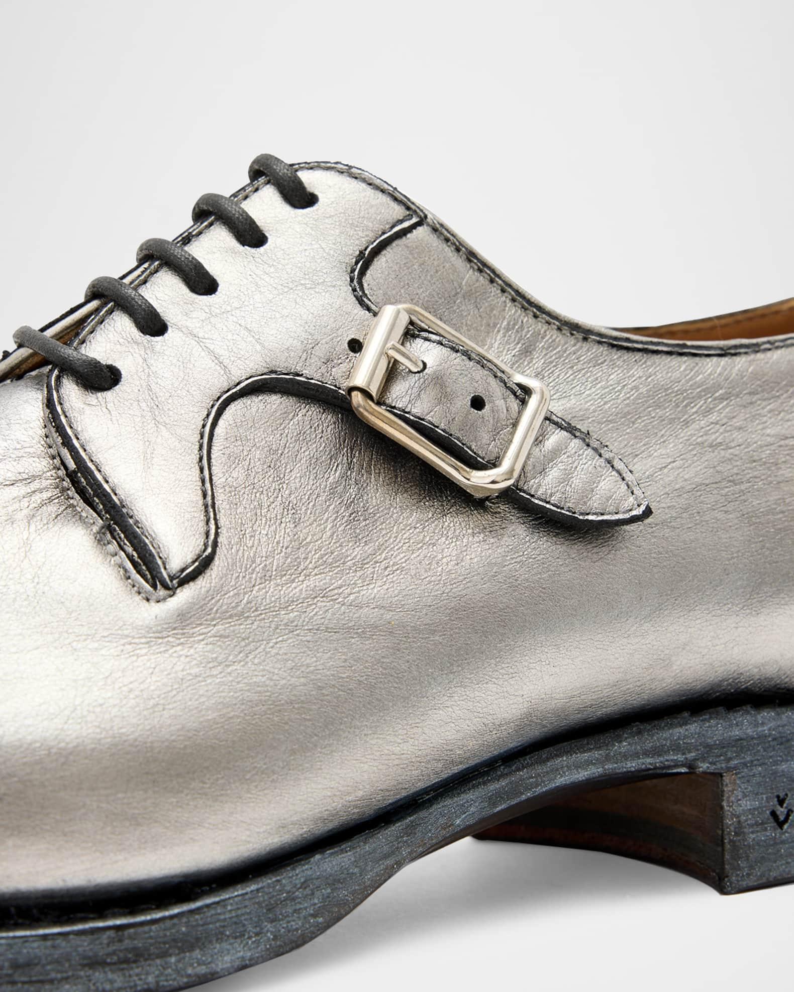 Men's Regent Deco Foil-Coated Leather Derby Shoes Product Image