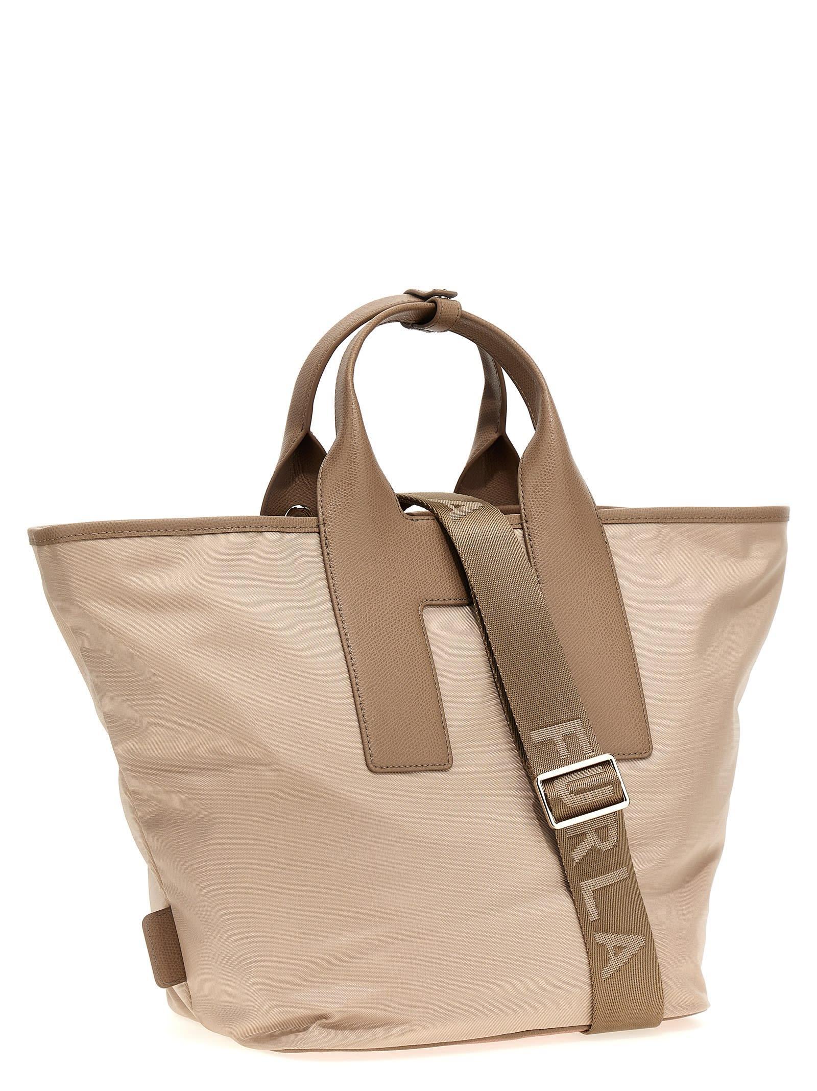 FURLA Piuma L Shopping Bag In Beige Product Image