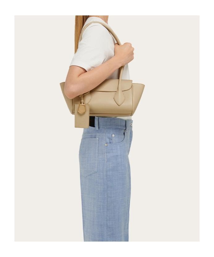FERRAGAMO East-west Tote Bag In Beige Product Image