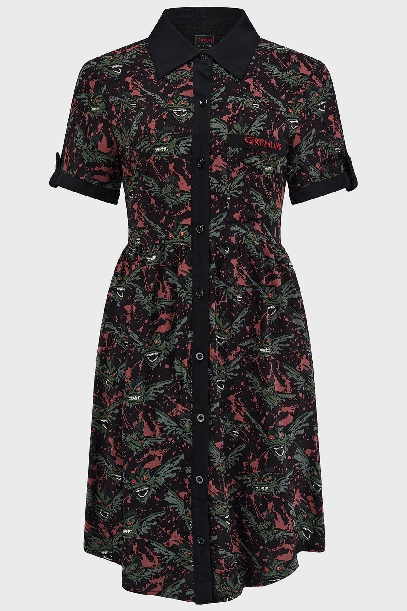 The Gremlins Are Coming Shirt Dress Female Product Image