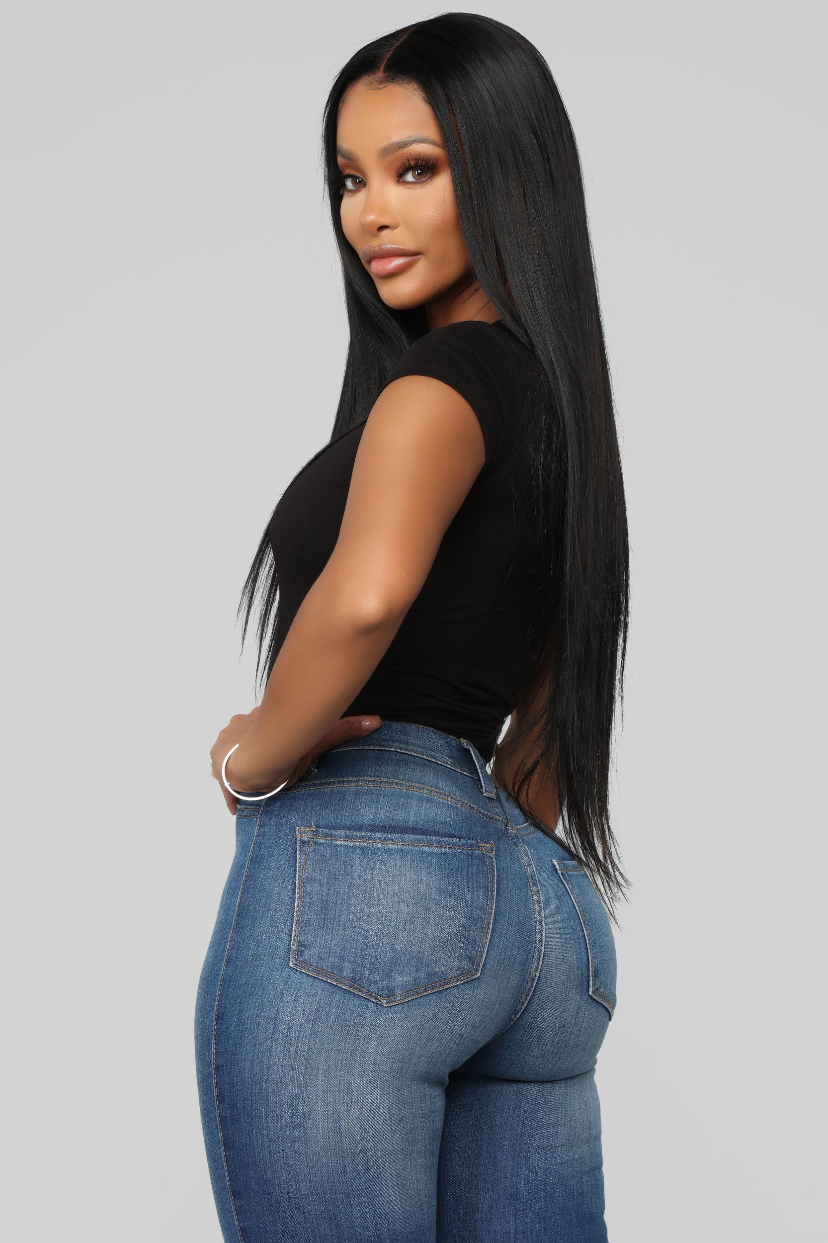 Lily Crew Neck Top - Black Product Image