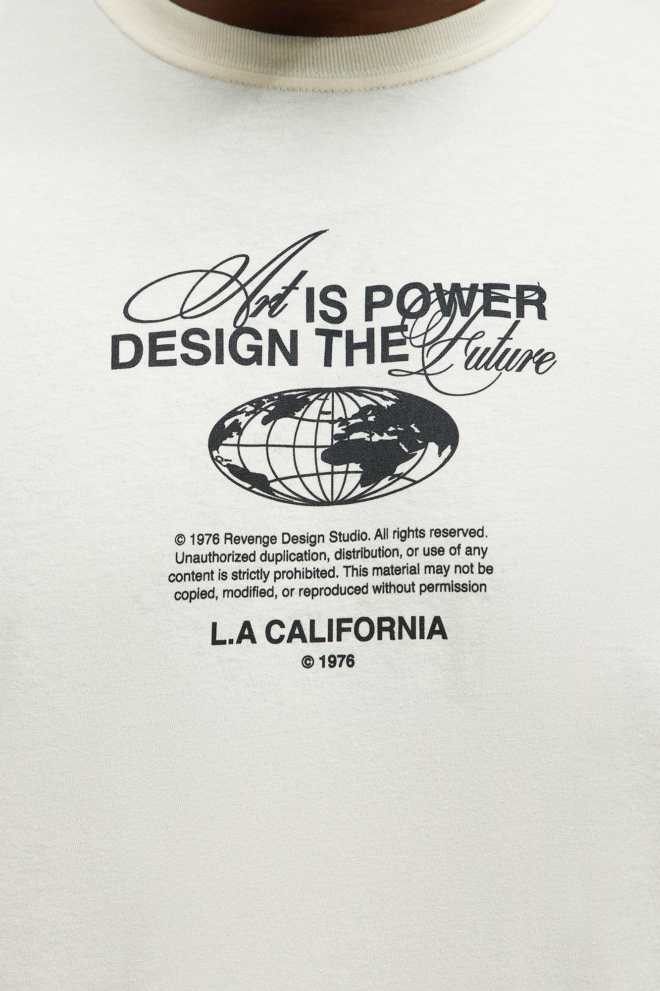 Art Is Powerful Short Sleeve Tee - Natural Product Image