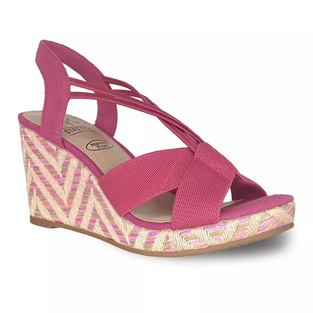 Impo Teshia Women's Stretch Wedge Sandals, Size: 8.5, Pink Product Image