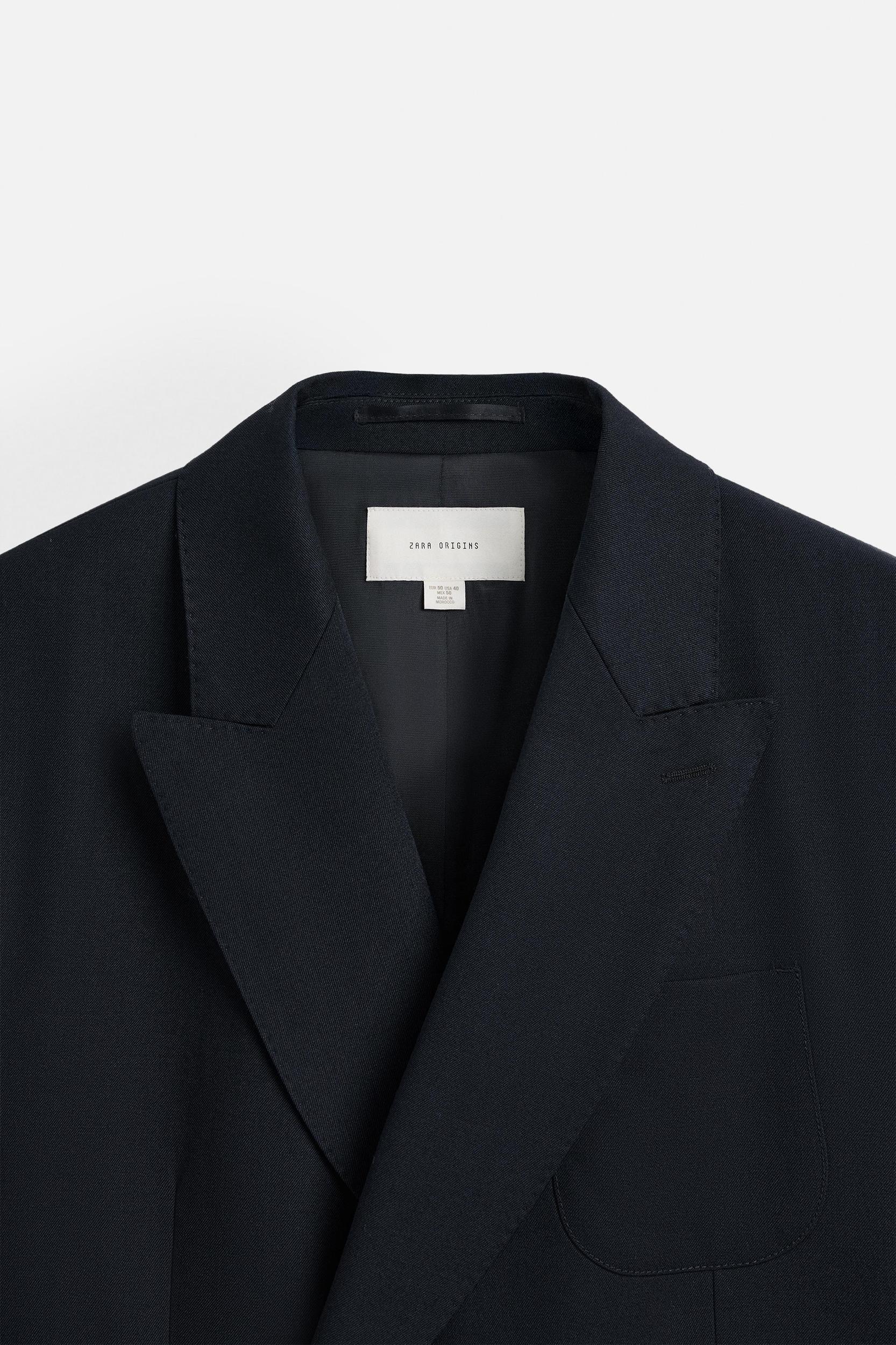 100% WOOL DOUBLE-BREASTED SUIT JACKET Product Image
