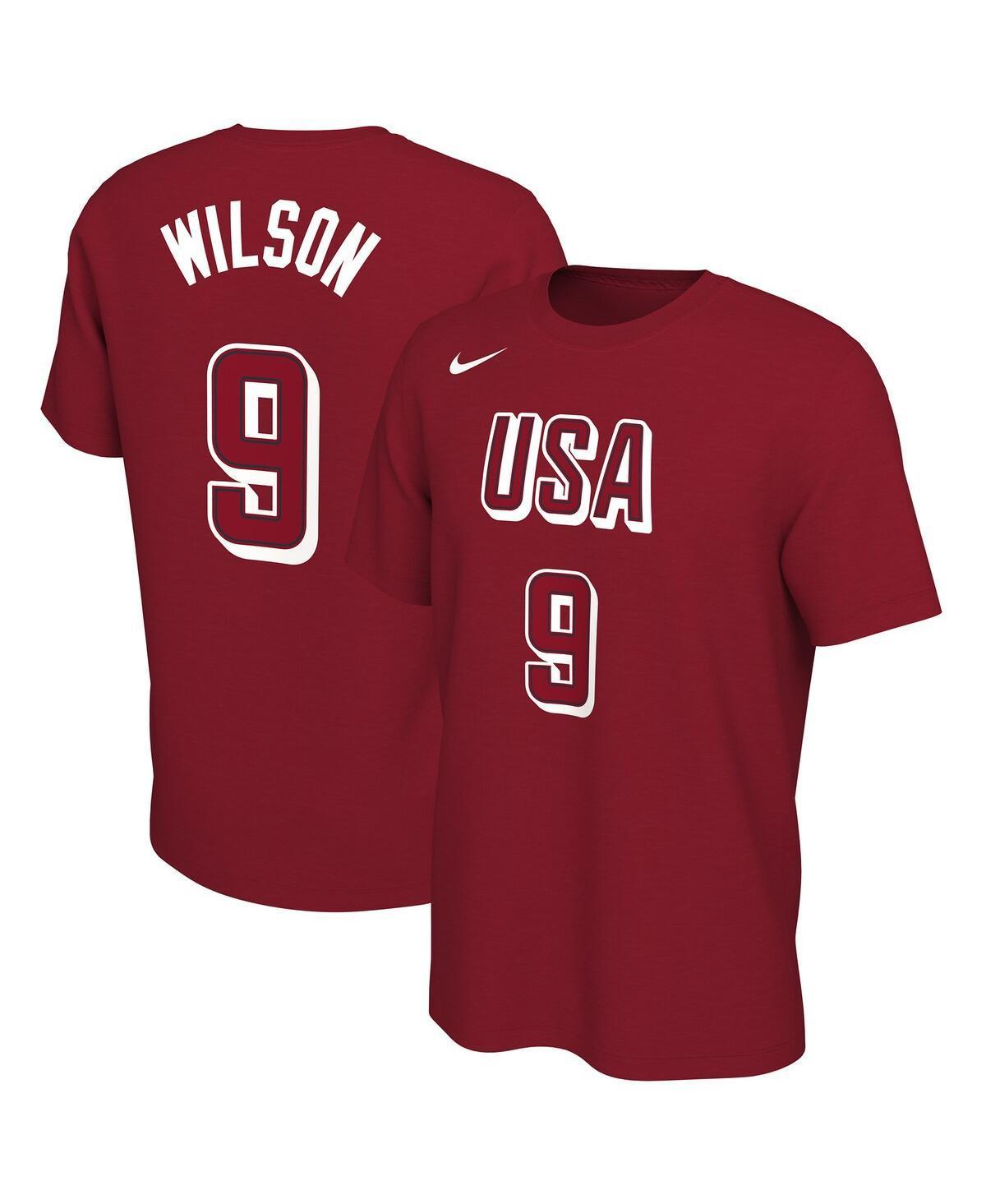 Nike Mens Sabrina Ionescu USAB Olympic Player Name & Number T-Shirt - Red/White Product Image